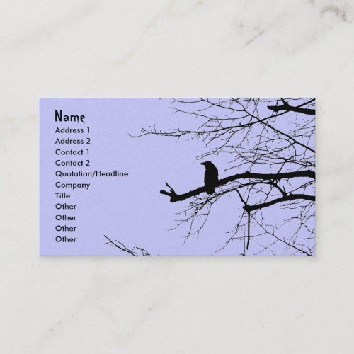 Raven on the Tree Business Card Templates