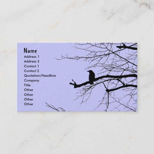 Customizable Raven on the Tree Business Card Templates