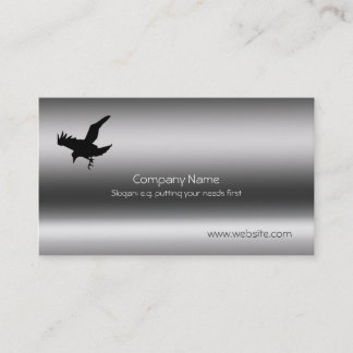 Raven or Crow on metallic-effect Business Card