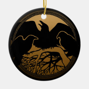 Raven Ornament Personalized Raven Decoration Gift