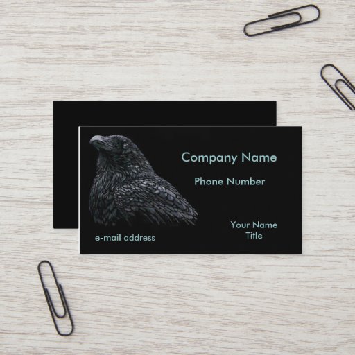 Customizable Raven Business Card Template