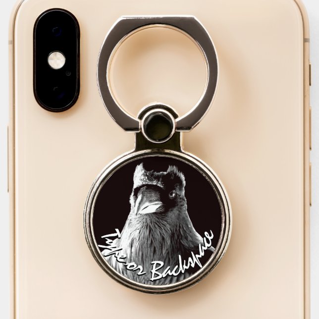 Raven Phone Holder Black Raven & Crow Phone Grips (Close Up)