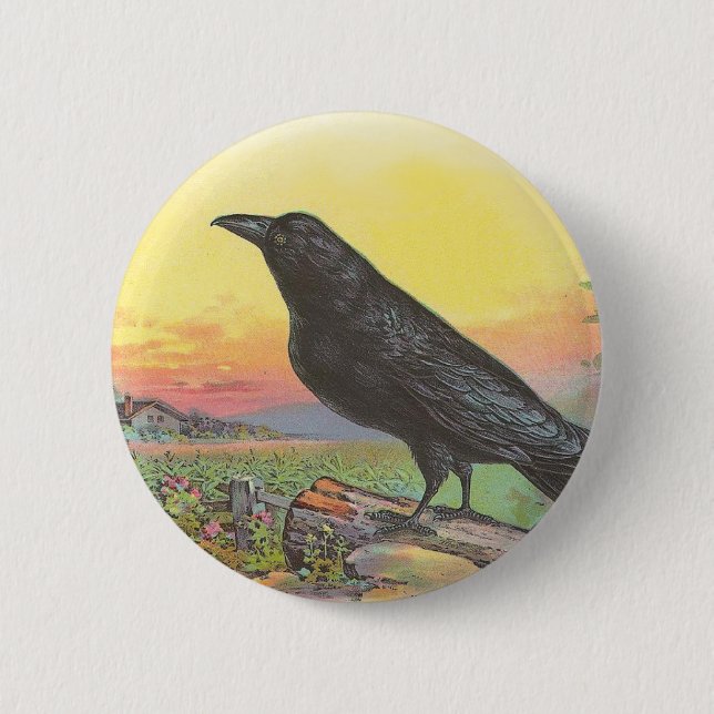 Raven Pinback Button (Front)