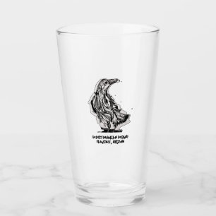 Raven Pint Glass by Desert Dandilion Designs