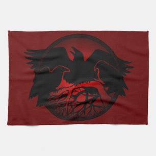 Raven Plate First Nations Raven Art Serving Plates Towel