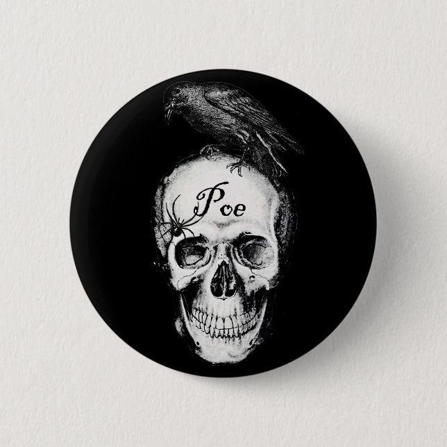 Raven Poe Button (Front)