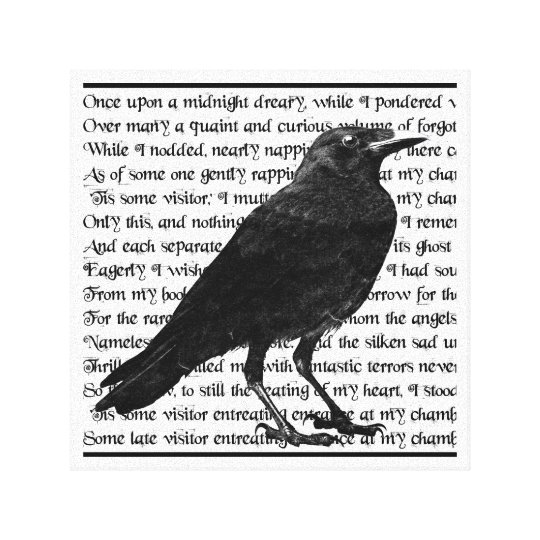 Raven Poem Edgar Allan Poe Canvas Print | Zazzle