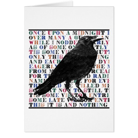 Raven Poem Edgar Allan Poe Cards (Front)