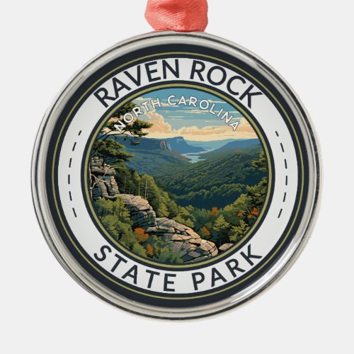 Raven Rock State Park North Carolina Travel Badge Metal Ornament