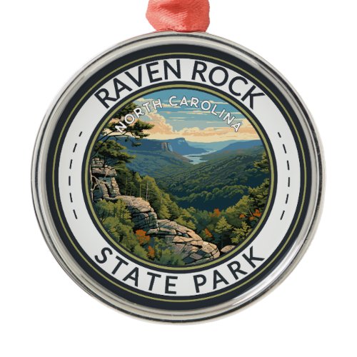 Raven Rock State Park North Carolina Travel Badge Metal Ornament