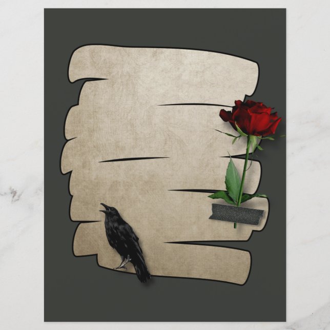 Raven Rose Paper Gothic Scrapbook Craft (Front)