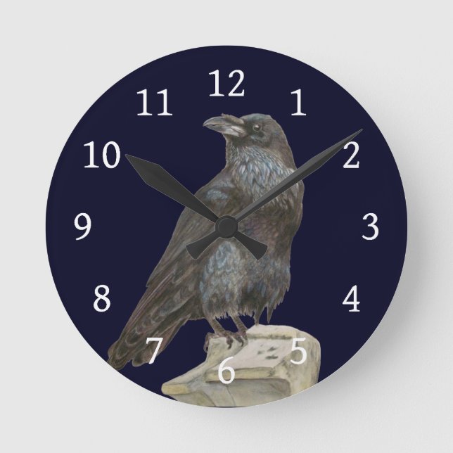Raven Round Clock (Front)