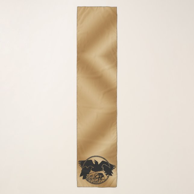 Raven Scarf Raven Bird Scarves Crow Raven Gift (Front)