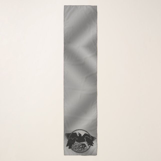Raven Scarf Raven Bird Scarves Crow Raven Gift (Front)
