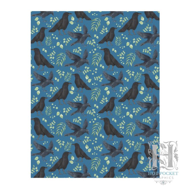 Raven Scrapbook Paper in Blue (Creator Uploaded)