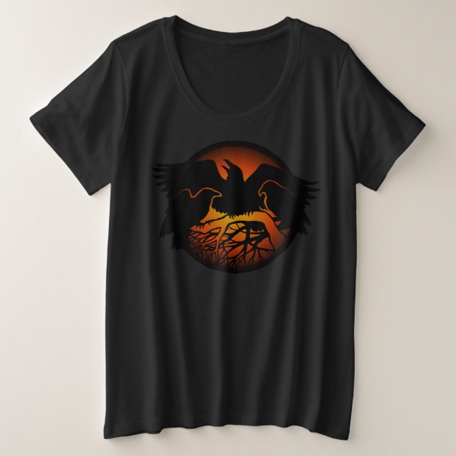 Raven Shirt Women's Plus Size Raven T-shirt (Design Front)
