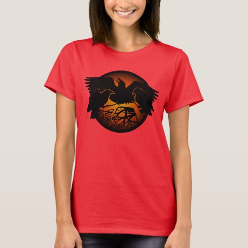 Raven Shirts Raven Organic Crow Bird Art T_shirt