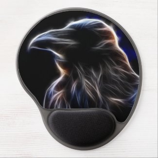 Raven Silhouette Gel Mouse Pad