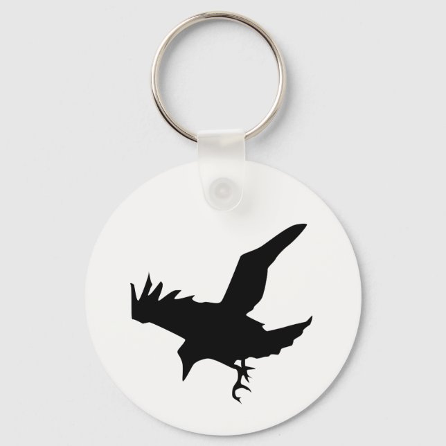 Raven Silhouette Keychain (Front)