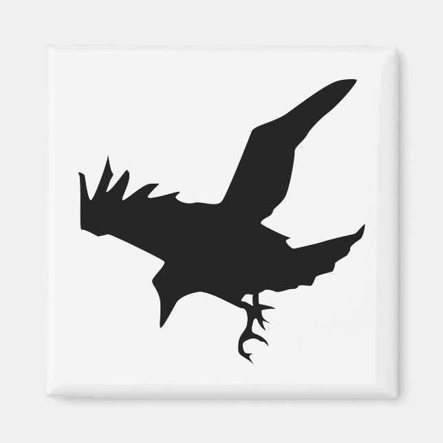 Raven Silhouette Magnet (Front)