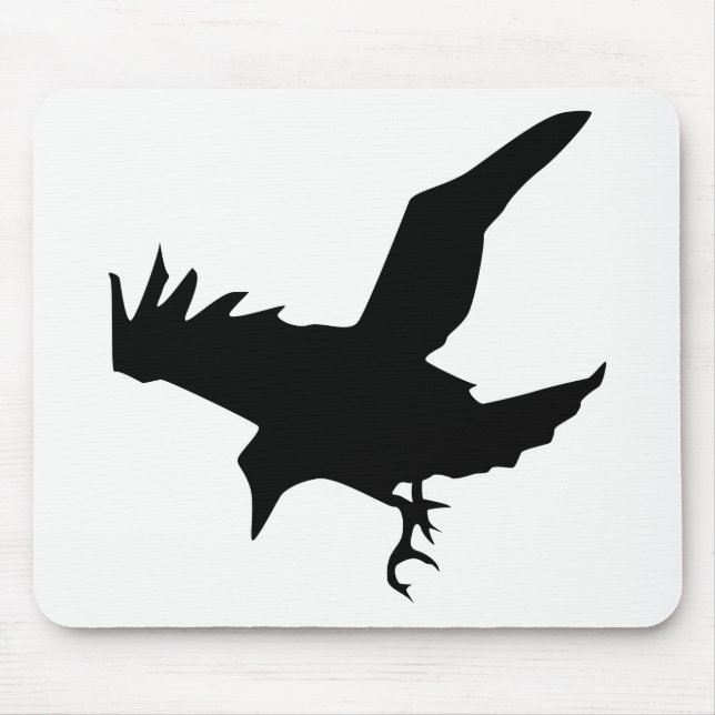 Raven Silhouette Mouse Pad (Front)