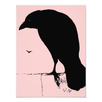 Raven Silhouette - Vintage Goth Ravens & Crows Photo Print by SilverSpiral at Zazzle