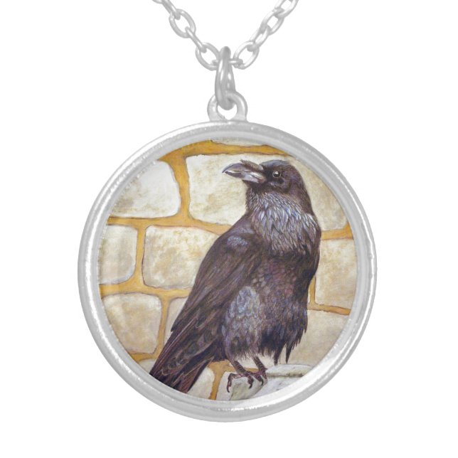 Raven Silver Plated Necklace (Front)
