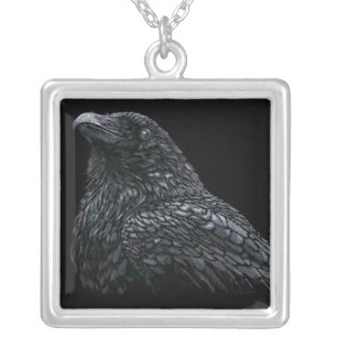 Raven Silver Plated Necklace