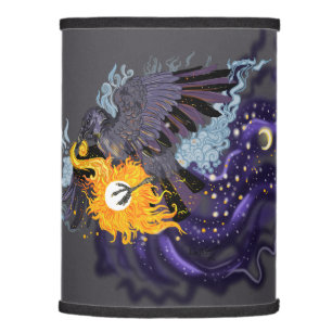Raven Sky Folklore Lamp Shade