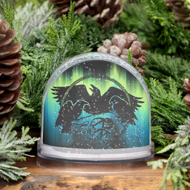 Raven Snow Globe Personalized Raven Snow Globes (Winter)