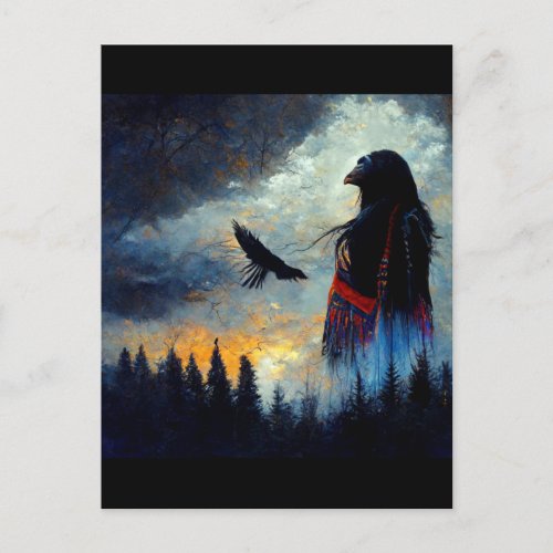Raven spirit postcard
