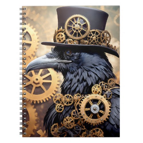 Raven Steampunk Art Notebook