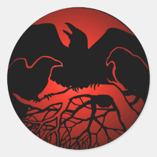 Raven Stickers Raven Gifts Raven Crow Art Stickers
