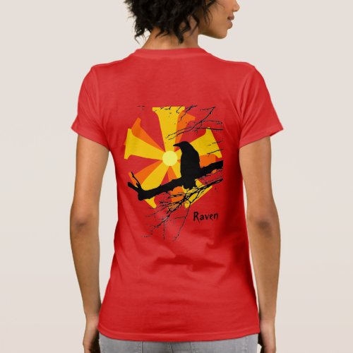 Raven Sun with Tree Branches T_Shirt