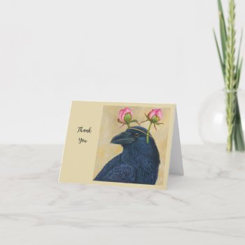 Raven Thank You Card by vickisawyer at Zazzle