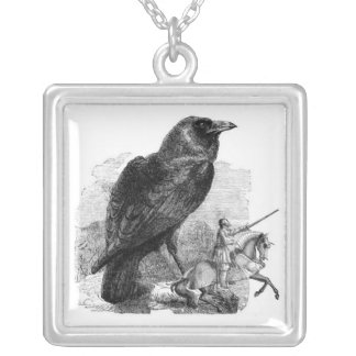 Raven & the Knight Silver Plated Necklace
