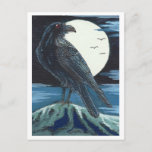 Raven &amp; The Moon Postcard at Zazzle