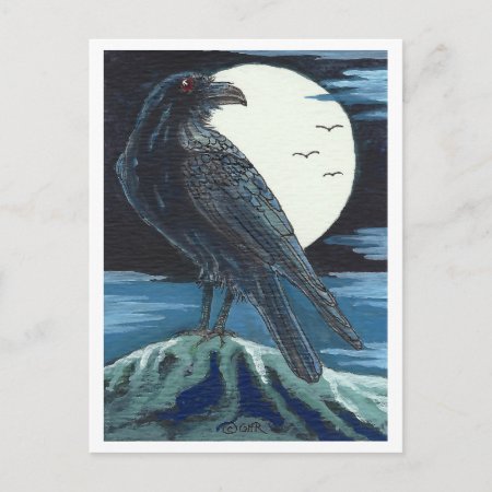 Raven & The Moon Postcard