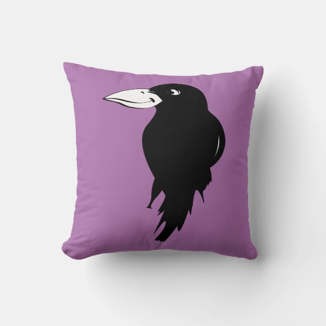Raven Throw Pillow (Front)
