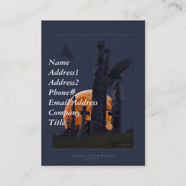 Raven & Totems Business Cards (Front)