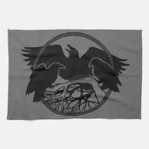 Raven Towel First Nations Raven Art Tea Towel Gift