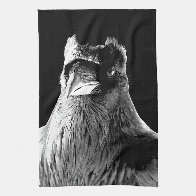 Raven Towel Spirit Animal Raven Art Tea Towel Gift (Vertical)