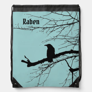Raven, tree branches & blue sky Commuter Bag
