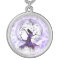 Raven Tree Lavender Purple Moon Crow Necklace
