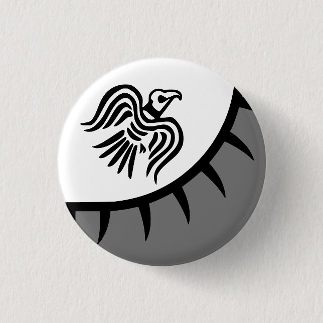 Raven Viking Banner Button (Front)