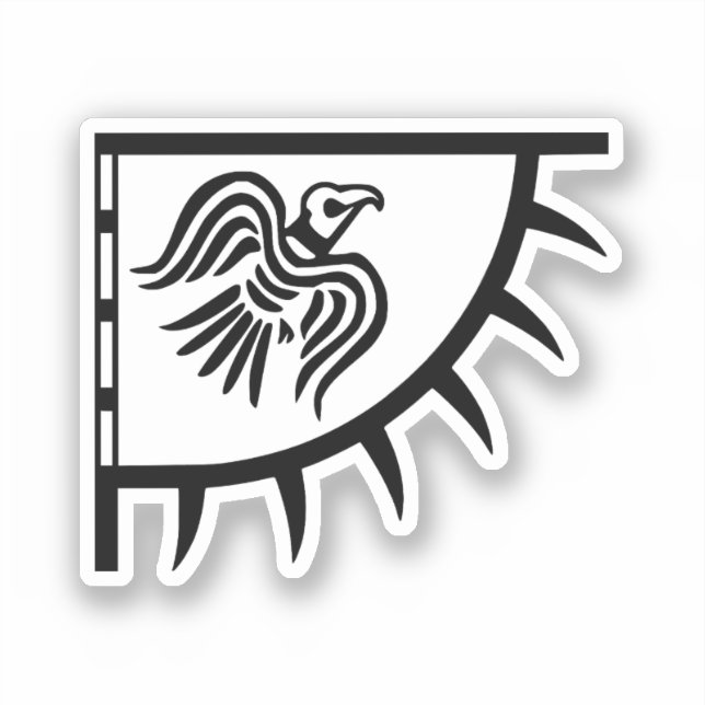 Raven Viking Banner Sticker (Front)