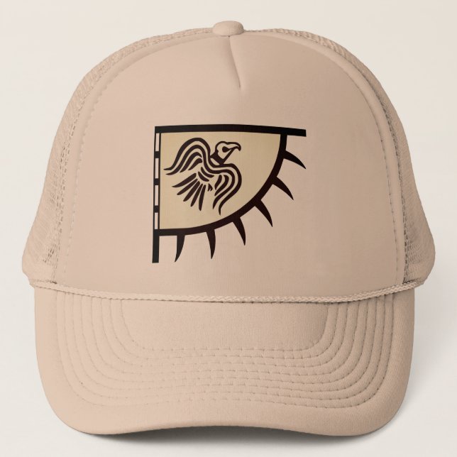 Raven Viking Banner Trucker Hat (Front)
