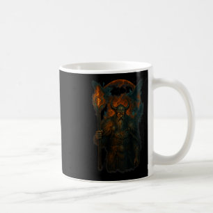 Raven Viking Halloween Design Norse Sorcerer Moon Coffee Mug
