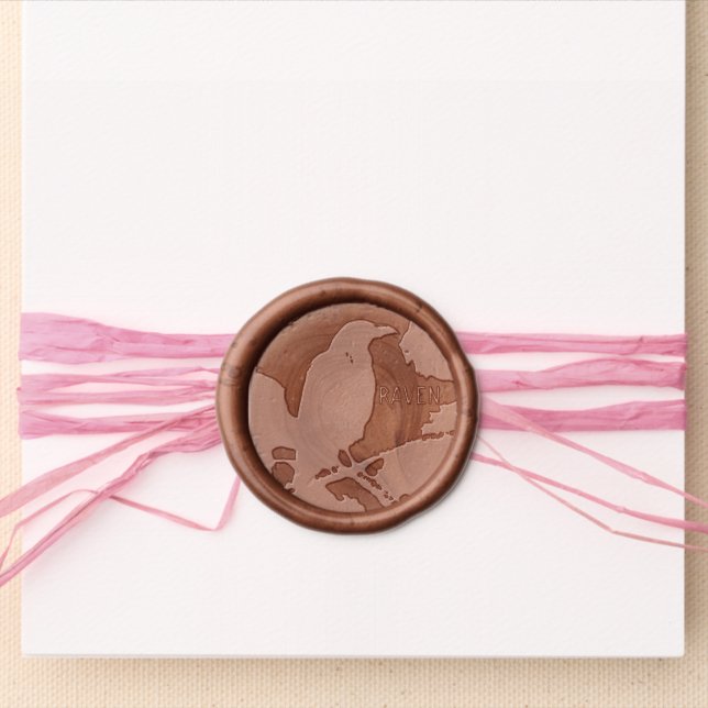 Raven  wax seal sticker (Front)