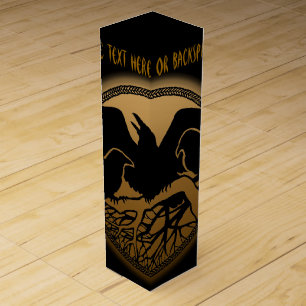 Raven Wine Box Personalize Raven Art Wine Gift Box